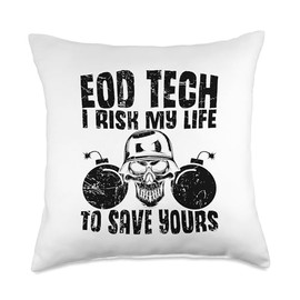 US EOD Technician Explosive Ordnance Disposal Specialist Throw Pillow