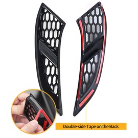 Front Bumper Side Air Vent Trim Compatible with 2024 2025 2026 Toyota Land Cruiser 250 1958 Prado LC250 J250, Exterior Fog Light Side Inlet Cover Exterior Accessories (Front Bumper Side Air Vent Trim)