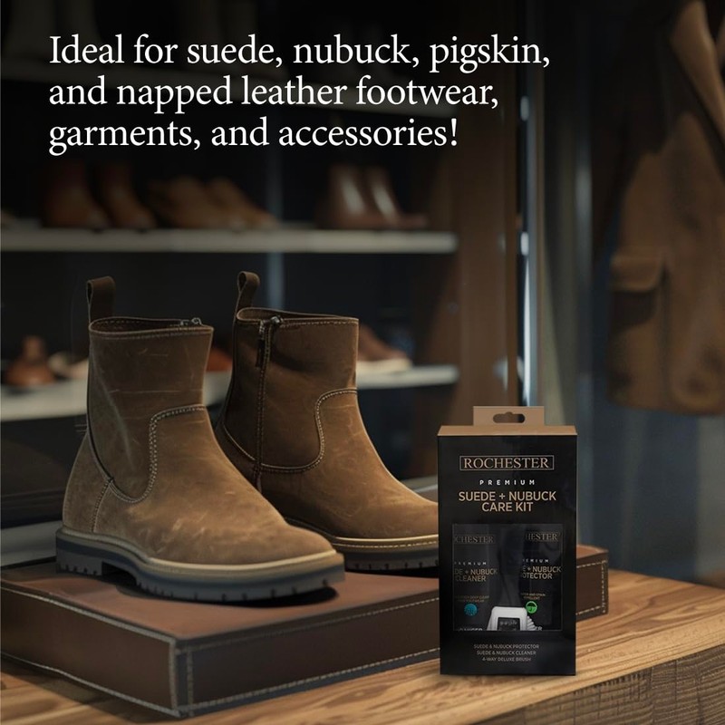 Rochester Premium Suede + Nubuck Care Kit, Shoe Cleaner Assortment
