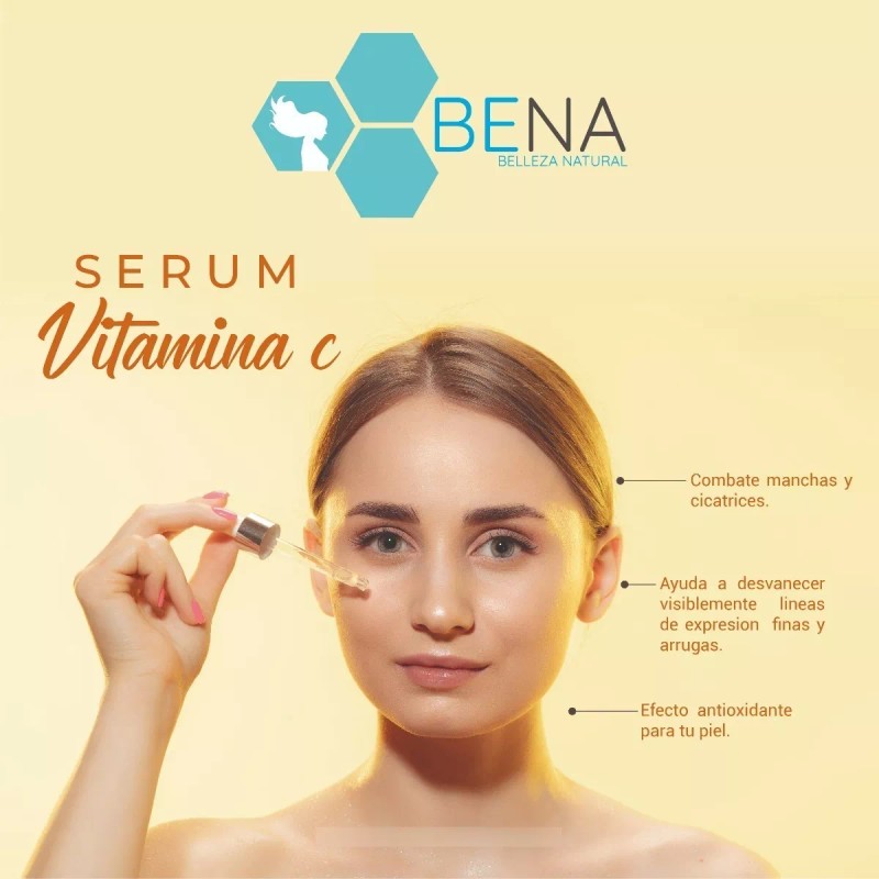 BENA Serum Facial Acido Hialuronico Y Serum Vitamina C Combo