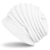 Caspar MU081 Unisex Winter Knitted Beanie Hat, White