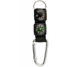 Black Carabiner Key Chain Compass Thermometer Metal Camping Outdoor Gadgets Hiking Survival to Multifunctional O0R8 Mountaineering,Electronics and Gadgets,Compasses