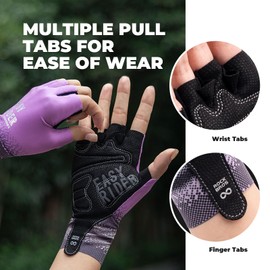 ROCKBROS Cycling Gloves Women & Men Summer Mountain Bike Gloves Breathable Cycling Gloves Non-Slip and Shock Absorbing Half Finger Gloves for Fitness, MTB, Road Bike & Outdoor