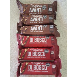 Barritas energéticas y proteicas Veloforte (paquete de 12) - Nutrición deportiva de resistencia. Natural