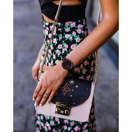 Daniel Wellington Petite Watch Rose Gold Fabric (Polyester), Rose Gold/Black, Elegant