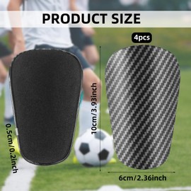 Pack of 4 Football Shin Pads, Mini Shin Pads, Mini Shin Pads, Small Shin Pads for Men, Women, Children, Boys, Girls