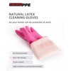 PACIFIC 2 Pairs Reusable Rubber Gloves for Washing Dishes and