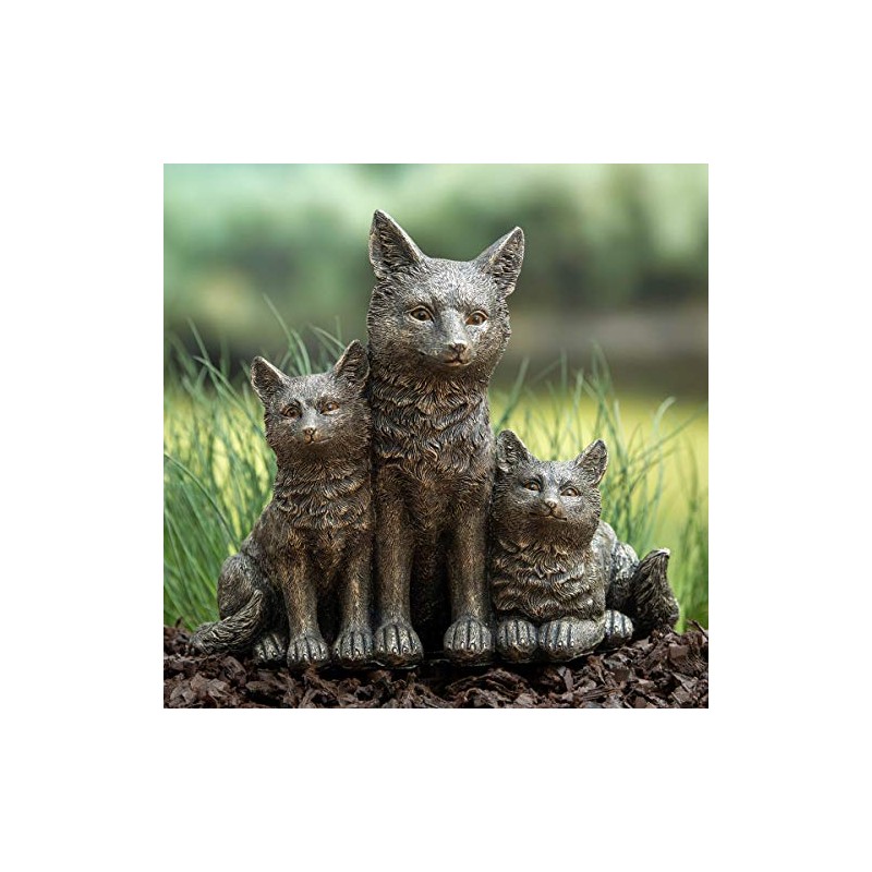 BRECK'S - Fox Family Statue - Add Charm with These