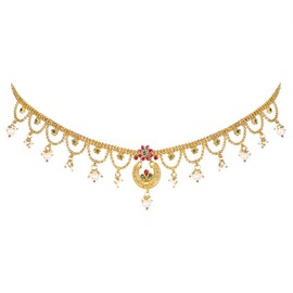 Aheli Traditional Ethnic Wedding Kamar Band Kamar Patta Belly Waist Chain with Faux Stone Pearl Fashion Jewelry Gift for Women