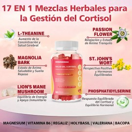 Cortisol Suplemento Para Ansiedad Y Estré Gomitas Sin Azúcar
