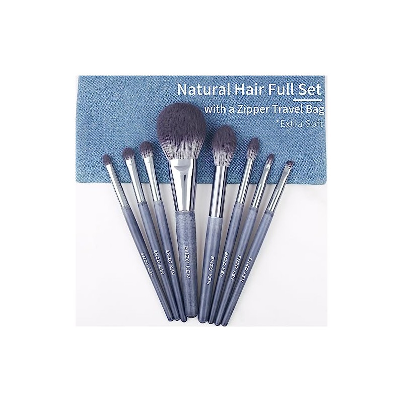 ENZO KEN Set de Brochas de Maquillaje de Pelo de