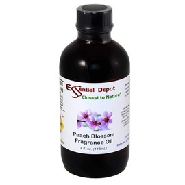 Peach Blossom Fragrance Oil - 4 oz - Supplied in 4 oz. Amber Glass Bottle with Black Phenolic Cone Lined and Safety Sealed Cap