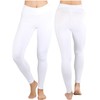 ToBeInStyle Women's Medium Weight Breathable Cotton-Spandex Leggings (Medium, White)