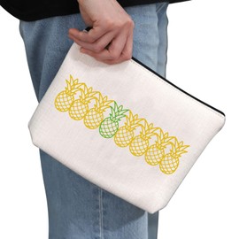 IVF IUI Gift One in Eight Pineapple Fertility Pineapple Makeup Bag IVF Transfer Day Cosmetic Bag IVF Support Encouragement Gift for Infertility Warrior (One in Eight White)