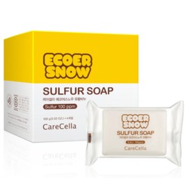 GCOOP CareCella Eco Earth Snow Sulfur Soap, 100g, 8 packs / 지쿱 케어셀라 에코어스노우 유황비누, 100g, 8개입