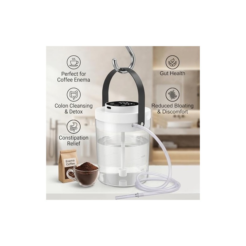 Kit de enema elctrico porttil para limpieza intestinal para mujeres