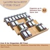 Angimio Bamboo Spice Rack Drawer Organizer - 8 Pieces Set-
