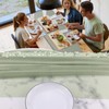 Sage Green Fabric Chiffon Table Runner, Kitchen Table Decoration Indoor