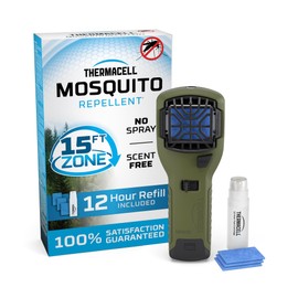 Thermacell Mosquito Portable Repeller; Includes 12-Hour Refill; 15 Foot Zone of Protection; Highly Effective Mosquito Repellent; Deet Free Bug Spray Alternative; Scent Free
