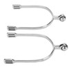 Horse Spurs English Stainless Steel with Roller Ball for Equestrian