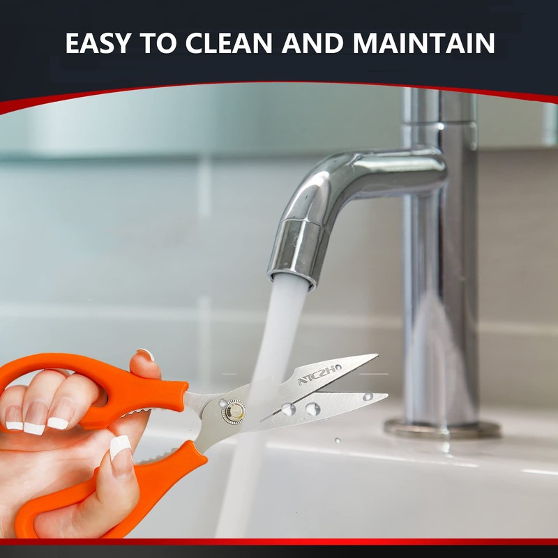 Kitchen Shears, Multi-Function Heavy Duty Dishwasher Safe Poultry Shears, Stainless