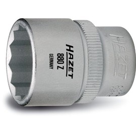 HAZET 880Z-17 29.5 mm 12-Point Traction Profile Socket - Chrome-Plated/Polished