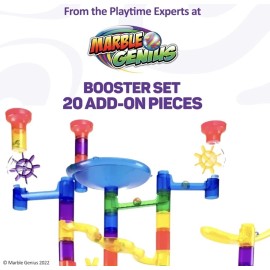 Unbranded Marble Run Booster Set - 20 Pieces Total (Marbles Not Included)