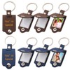ZUYYON 8 Pcs Sublimation Blank Photo Leather Keychains Laser Engraving