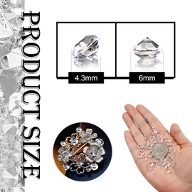 TOAOB 1000 Pieces 6 mm Clear Tiny Resin Table Scatter Crystals Acrylic Diamonds Rhinestones for Table Decorations Wedding Decoration Bridal Shower Decoration