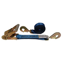 Cargo Equipment Corp. 30 Foot X 2 Inch Blue Ratchet Strap with Twisted Snap Hooks