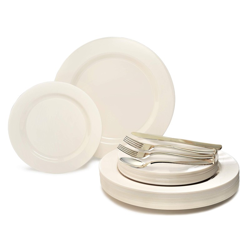 OCCASIONS 360 Pcs set (60 guest) Wedding Disposable Plastic Plate