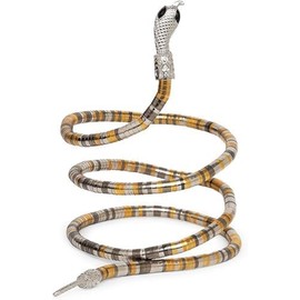 Nucalt Jewellery Snake Chain Snake Bangle Chain Silver Women's Headpiece Snake Bracelet Jewellery Bangle Upper Arm Men's Necklace for Women Men Medusa Make-Up Outfit, Alloy Steel, No