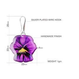 Elegant Flower Butterfly Themed Dangle Earrings Jewellery for Women (Style 15 - Violet)