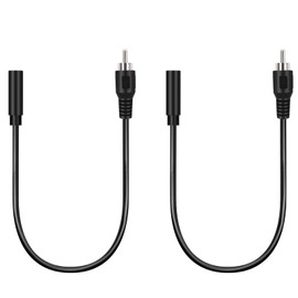 Bolvek 2 Pack 3.5mm 1/8" TS Mono Female to RCA Male Plug Jack Adapter Connector Converter Cable Cord for Speaker Subwoofer Audio Video Receiver