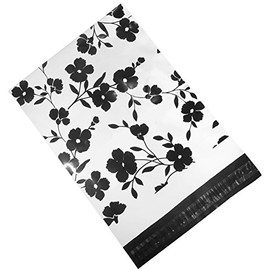 Inspired Mailers - Poly Mailers 10x13-100 Pack - Black Floral - Package Bags - Cute Poly Mailers - Mail Packaging Bags - Shirt Bags for Shipping - Poly Bags 10x13