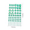 SEWACC 6sheets DIY Craft Stickers Acrylic Rhinestone Crystal Stickers Face