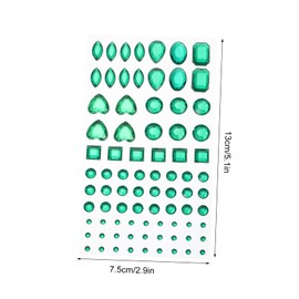 SEWACC 6sheets DIY Craft Stickers Acrylic Rhinestone Crystal Stickers Face Stones