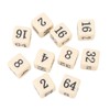 30PCS 6 Sided Number Dice 15.5mm Multiple Of 2 Number