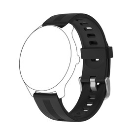 [HUAKUA] H2 Smart Watch Replacement Band 0.9 inch (22 mm) for Men and Women, Waterproof, Adjustable Strap for Wrist Size Up to 8.9 inches (22.5 cm), Min: 5.5 inches (14 cm) (Black)