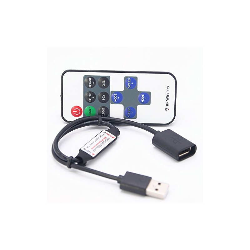 MASUNN DC5-24V 11 Keys Mini USB RF Wireless Dimmer Remote