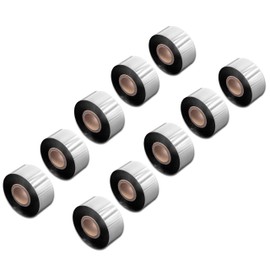 vhbw 10 x Thermal Transfer Tape Compatible with TSC TTP-344M Plus, TTP-344M Pro Printer Label Printer, Smudge-Proof, 30 mm x 300 m, Wax Resin Black