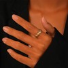 HUASAI Gold Seashell Starfish Shell Ring Dainty Beachy Statement Rings