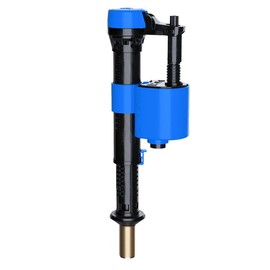 Adjustable Bottom Entry Toilet Fill Valve with ½" UK Brass Threads - Cistern Fill Valve with Delayed Fill, Quiet Operation, Telescopic Height 8"-12", Compact Design and Water Saving Filter