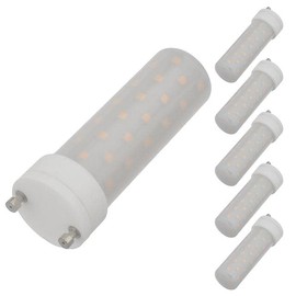 LEDwholesalers GU24 Base Omnidirectional 9.5W LED Light Bulb with Translucent Cover (6-Pack), Warm-White 3000K, 1555WWx6