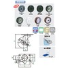 Uei Caster: E Series, E-S Type, Free-Caster with Stopper, Urethane