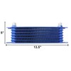 Auto Dynasty Universal Blue Aluminum 7-Row Engine Oil Cooler +
