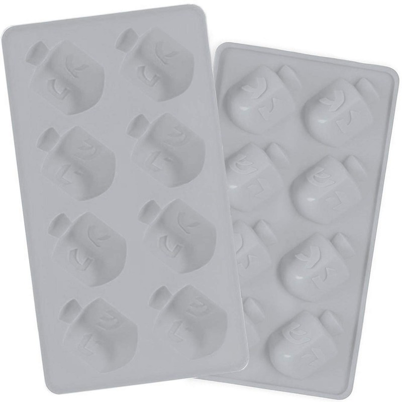 Hanukkah Silicone Ice Cube Mold Tray, Dreidel and Menorah Molds,