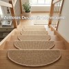 Floordirekt Stair Mats Sisal Pearl Cream Semicircular 25 x 65