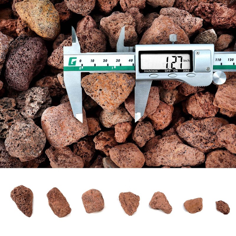 GasSaf 10 Pounds Red Lava Rocks for Fire Pit, Fireplace,