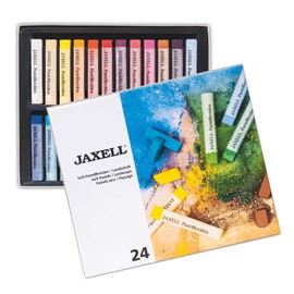 Honsell 47650 - Jaxell Pastel Chalk, Square Shape, for Flat and Precise Working, Rich Non-fading Colours, Ideal for Artists, Hobbyists, Children, School, Set of 24 Landscape Theme, Colourful